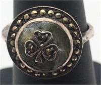 Sterling Silver Clover Ring