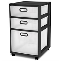 Sterilite Ultra 3 Drawer Storage Cart Black $35