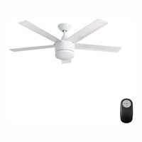 52" Integrated LED Indoor Matte White Ceiling Fan