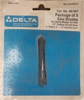 Delta package of 5 saw blades for delta model