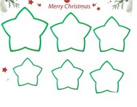 Christmas Star Cookie Cutter Set -6 Piece Set