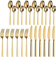 24Pcs Table Cutlery Set- Gold Design