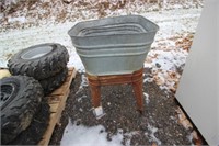 Galv. Washtub on stand