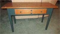 Oak Top Sofa Table with Single Drawer. Measures