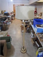 Antique floor lamp w/fiberglass shade.