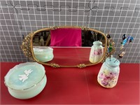 LADIES DRESSING TABLE ITEMS VINTAGE