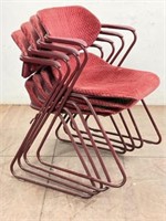 (4) American Seating Action Stackable Chairs