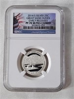 2014 $ silver 25c great sand dunes