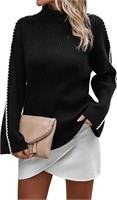 (Size: S) KIRUNDO Women's 2024 Fall Mock Neck