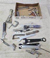 Drill bits, wrenches, putty knives