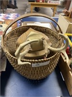 Split Oak Woven Baskets with Antlers