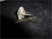 14k White Gold Lady's Cocktail Ring