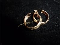 Pair of Lady's 10k Gold Hoop Earrings