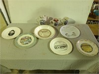 Teapots, cups, state plates