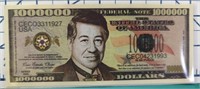 Million-dollar banknote Chavez