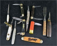 Group Of Parts Pocket Knives