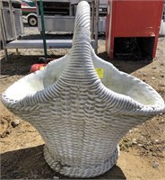 Cement basket planter (larger size)