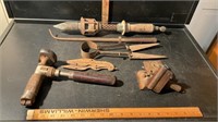 VINTAGE STANLEY HAND DRILL NO 982, SHEEP SHEARS,