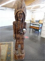 Vintage Chainsaw Carved Cigar Store Indian