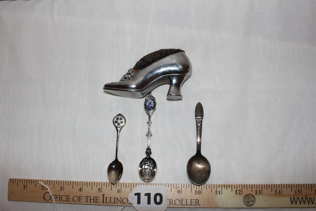 Pin cushion& collector spoons