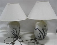 Two 22" Ceramic Table Lamps