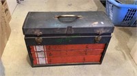Large three drawer and one tray toolbox