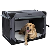 Pettycare 36 Inch Collapsible Dog Crate with Curta