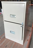 2 Drawer Filing Cabinet. NO KEY. (15"W x 18"D x