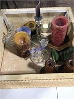 Container of candles / holders