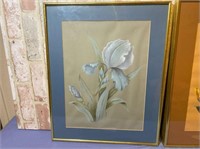 (2 PCS) GOLD METAL FRAMED WALL ART - FLORALS