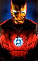 Robert Downey Jr Autograph Iron Man Poster