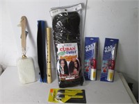 MISC LOT: NEW GAS MATCHES, BRUSH, ETC
