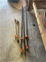(4) Pipe Clamps and (1) Pipe