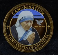 24 Karat Gold CLAD Mother Theresa Proof Coin