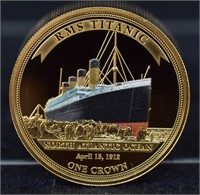 24 Karat Gold CLAD R.M.S. Titanic Proof Coin