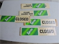 5 Sprite Open /Closed Signs, 13.25" x 3"