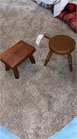(2) small footstools