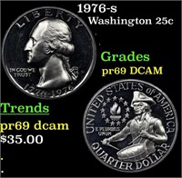 Proof 1976-s Washington Quarter 25c Grades GEM++ P