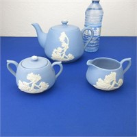 Canada Art Pottery Teapot, Cream & Sugar w/ Lid