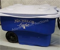 Rubbermaid Michelob Light rolling cooler