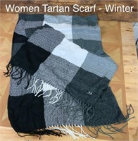 Ladies Knitted Tartan Scarf