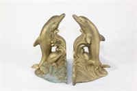 Pair of 1975 SCC Dolphin Bookends