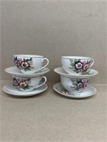 Hand painted Japan tea cup and saucers
