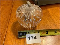 Waterford Crystal Apple Paperweight Marked