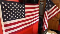 Two American flags