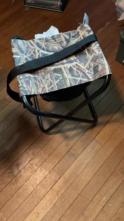 Small camouflage hunting stool