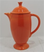 Vintage Fiesta coffee pot, red, nick to finial