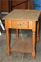 Wooden Side Table with Drawer 26x20.5x25.5H