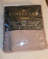 NEW Wimbledon KING 100% Cotton Tan Blanket