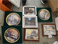 T Kinkade plates, pictures